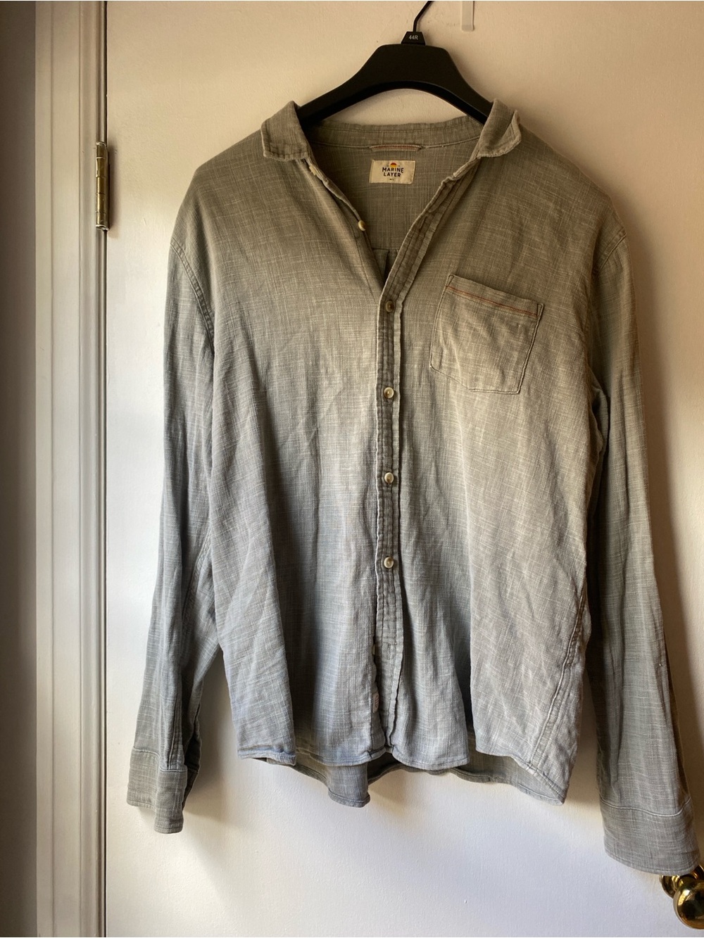 Marine Layer Gray Button-Down Long Sleeve Shirt